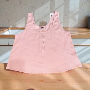 Old Navy Waffle Henley Tank Top (M) NEW